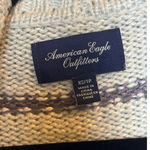 American Eagle  Outfitters Open Knit sweater Cardigan Purple Stripes Size XS Photo 2
