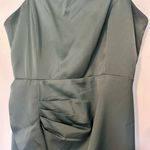 Lulu's Sage Asymmetrical satin Dress “like what you see” Green Photo 5