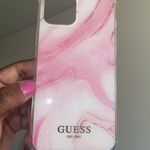Guess iPhone 12 Pro Max  Pink White Swirl Case Photo 0