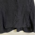 Uru Silk Top Womens Plus Black Floral Jacquard Gem Button Up Boxy Pockets USA Size undefined Photo 3