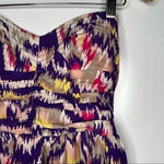 Parker  Silk Chevron Print Strapless Mini Dress Size Medium Photo 4