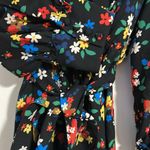 Kate Spade  sailing floral Black mini Dress with Tie Waist size 14 Photo 3