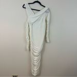 Club L London White Ruched Maternity Midi Dress Size 6 Women's Photo 1