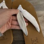 KuaiLu Tan Woven Flip Flops Women’s Sole 9.75" Soft Strap Sandals Neutral Beachy Brown Size 7 Photo 2