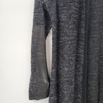 Red 23 Longline Cardigan Sweater Leather Sleeve Contrast Black Made USA Women M Size M Photo 2