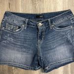 a.n.a Blue denim shorts with a western flair size 10 waist us 16, rise is 10 Photo 0