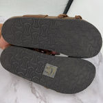 White Mountain  Hayleigh Braided Leather Footbed‎ Sandals Brown Sz 8M Boho Casual Photo 2