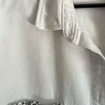 Stylish White and Gray Jean Jacket Black Size L Photo 3