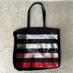 Victoria's Secret Black Sequin Tote Bag Photo 0