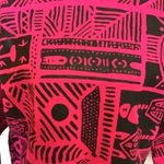 Vintage 80s bright pink op art sweat shirt Size M Photo 2