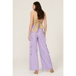 Rokh Purple Utility Cargo Wide Leg High Rise Trouser Pants Size 4 Photo 2