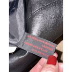 Women's Black Leather Trench Coat Size Medium Vintage Grunge Goth Matrix 90's Photo 3