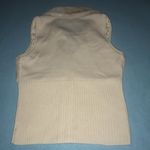 𝅺GLO jeans faux fur and knit zip up sleeveless vest cream colored Y2K size L Photo 1