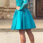 Sherri Hill Homecoming Short Two-Piece Dress Teal Photo 2