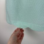 Lauren James NWT  Seersucker Skirt Sz S Scalloped Hem Mint‎ Stripe Pockets Preppy Photo 3