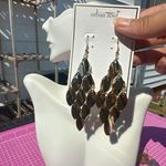 Urban Soul lightweight earrings gold tone diamond mesh metal teardrop tassels Silver Photo 0