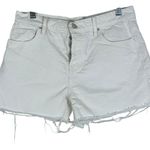 PacSun Shorts Womens 27 White Rigid Frayed Hem Vintage Cut Off Casual Festival Photo 0