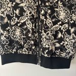 &merci &Merci Black White Floral Puffer Cropped Vest Full Zip Feminine Coquette Chic Photo 5