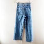 ZARA  High Rise Marine Wide Straight Leg Jeans Blue 4 Photo 3
