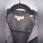 Vince NWOT  Long Sleeve Stretch Linen Blend Mini Shirtdress black sz S Photo 3