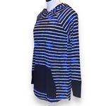 LuLaRoe Amber Hoodie Blue Tie Dye Striped NWT Size Small Photo 1