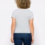 Lush Clothing Lush Black and White Crop knitted Front T-Shirt size small. Photo 2