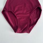 Burgundy woman’s leotard. Built in shelf bra. Size XS Red Photo 7