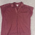 Garnet Hill  freya‎ silk trim tee collared Small Photo 0