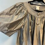 Tony Cohen Bolero Jacket Grey Silk Blend Two Button Dressy Shrug Sz 6 EUC Photo 3