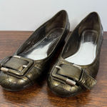 Franco Sorto Women’s green gold metallic flat L Chord size 9.5 Photo 0