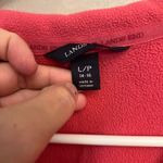 Lands' End ✨ L/P 14-16 Pink THERMCHECK Quarter Zip Fleece Pullover Jacket Sweater✨ Photo 5