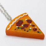 Pizza Slice Necklace Orange Friendship Novelty New Photo 1