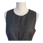 Rafaella Vintage  Grey Wool Zipper Front Sheath Dress Size 10 Sleeveless Formal Photo 4