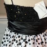 Blondie Nites Esther Ramirez Black Sequin Ruffle Lining White Polka Dot Womens 7 Photo 10