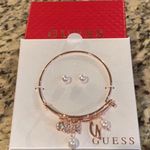 Guess Rose Gold bracelet and faux pearl stud earring set.  New in red box. Photo 0