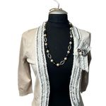 White House | Black Market cardigan NWT Sz XS - creme tan and black career sweater Photo 0