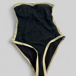 VERO MODA NEW Rachel Strapless Classic black and tan one piece swim suit XS Photo 0