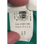 Vintage Paisley By Queen Casuals Kelly Green Side Button Midi Skirt Size 12 Photo 3