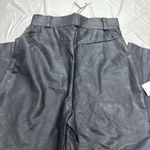 Bardot  Black Vegan Leather Straight Leg Pants Size 4 NWT Photo 3