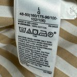 Gap  The BIG Shirt Women's Long Sleeve Button Down Striped Cotton Size L Tan Photo 3