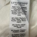 Liverpool Women's White Frayed Fringe Zip Up Long Sleeve Denim Jean Jacket Sz XS Photo 4