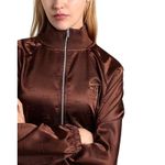Nike  Air Women's athletic logo Jacket zip up Small chocolate brown nwot Photo 1