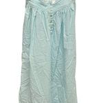 Aoiier Womens Light Blue Lace Trim Button Front Nightgown Sleep Dress M Size M Photo 0