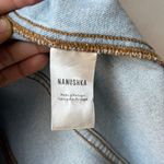 Nanushka Dress Denim Short Sleeve 80s Wash Blue Belted Mini Dress M Size M Photo 6