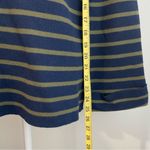 Tribal NWT Marine Blue Olive Green Striped Lace Up Corset Knit Top Sweater New Photo 4