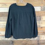 Madewell  Eyelet Trim Twin Set Top in Black Size Large NWT Photo 4