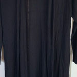 Joan Vass  Studio Cardigan Sweater Womens Medium Black‎ Minimal Closet Staple Photo 0