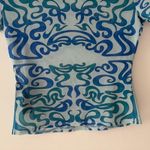 Urban Outfitters MIAOU x UO Exclusive Blue Swirl Print Mesh Top Size Medium Photo 10