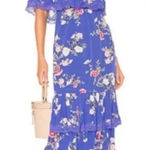 Lovers + Friends  Elouise Midi Dress Feeling Blue Floral Photo 0