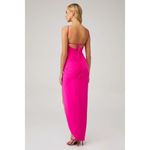 Amanda Uprichard  Jasalina Maxi Dress Hot Pink Womens Size Large Photo 3